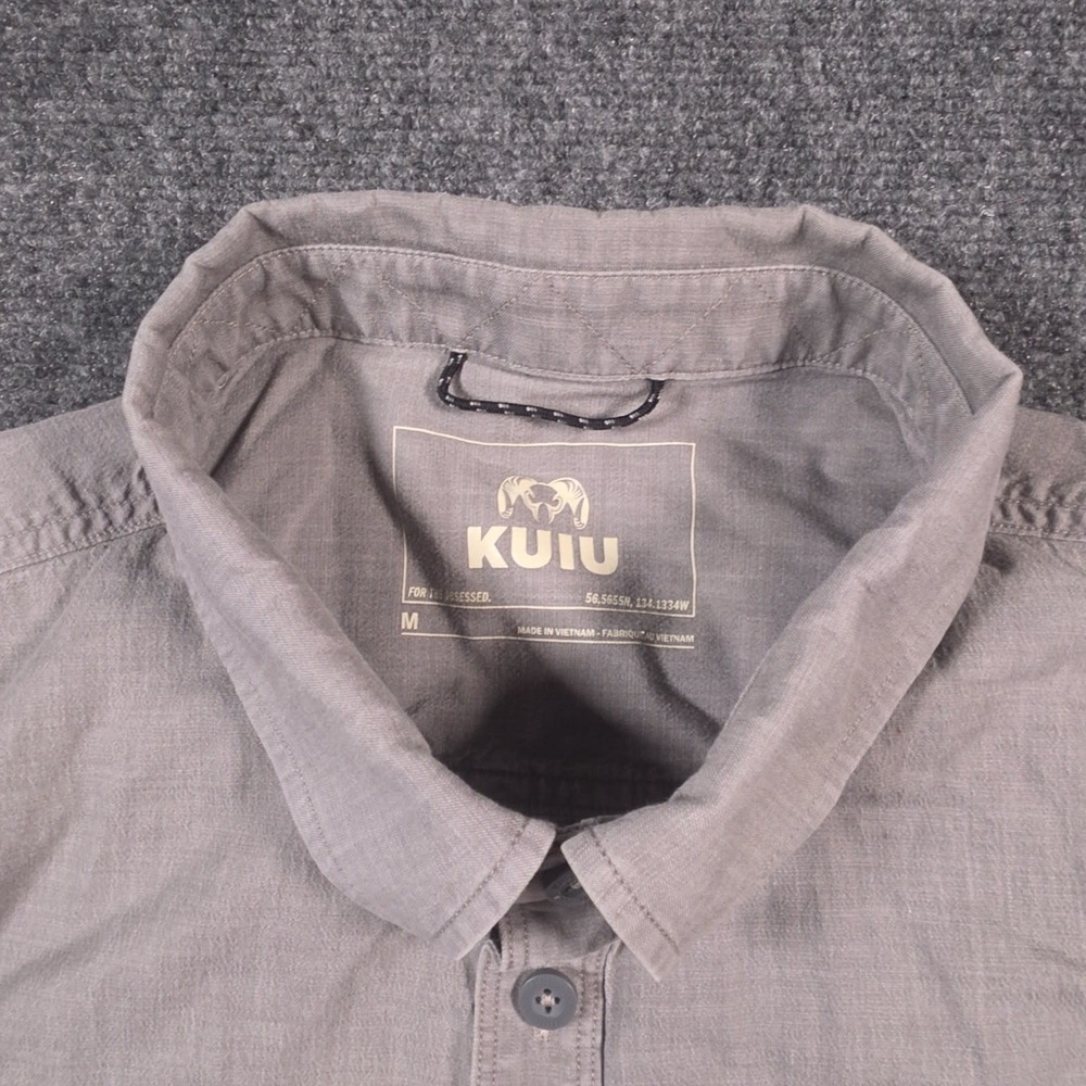 KUIU Performance Shirt Mens M Gray Long Sleeve Dual Chest Pockets Workwear - Picture 3 of 13